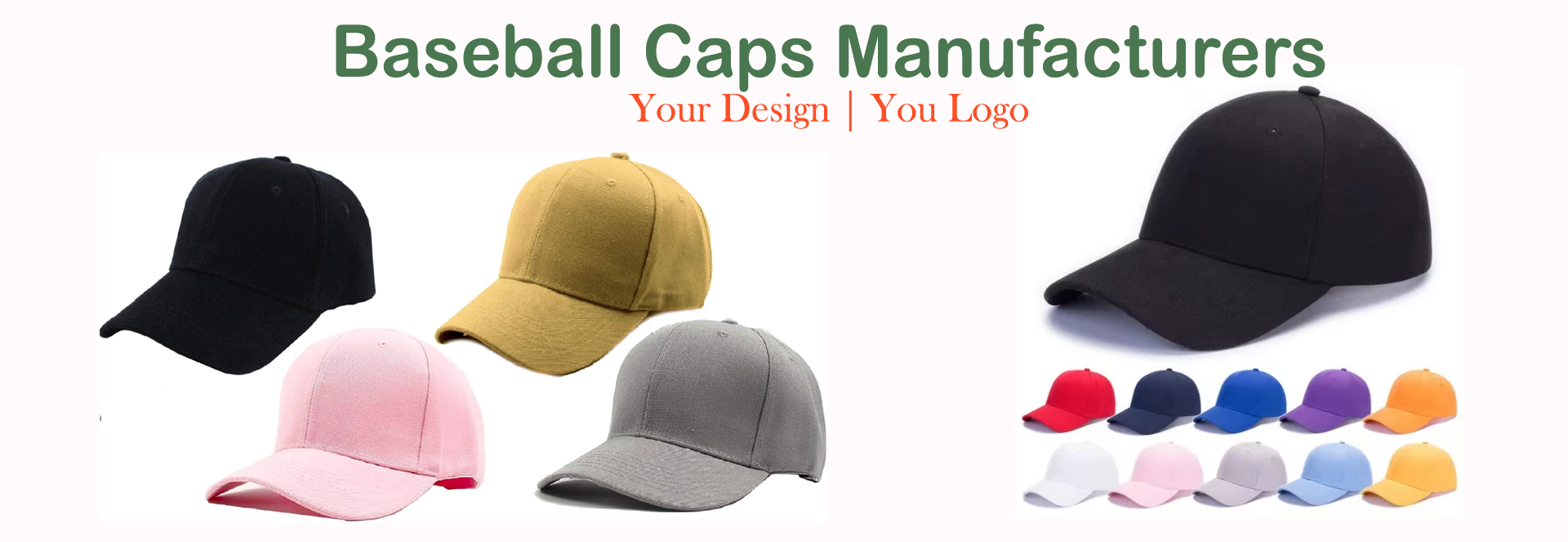 Custom and wholesale baseball caps manufactured by professional baseball caps manufacturers in Delhi for corporate branding, promotional events, and sports teams