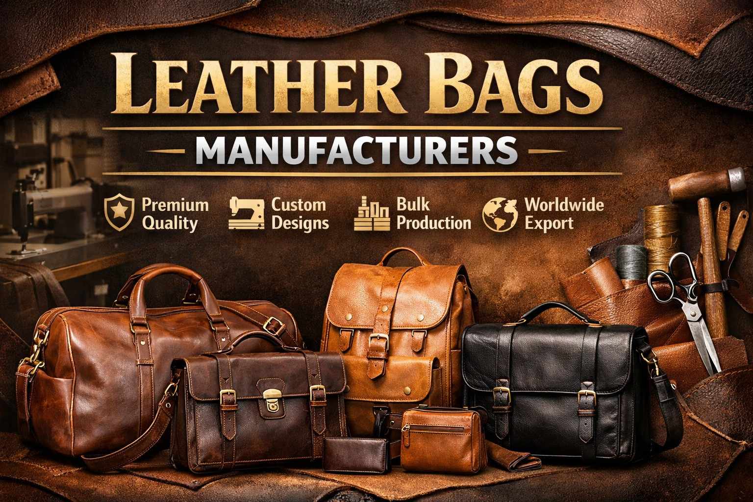 Premium Leather Handbag by Leather Products Manufacturer