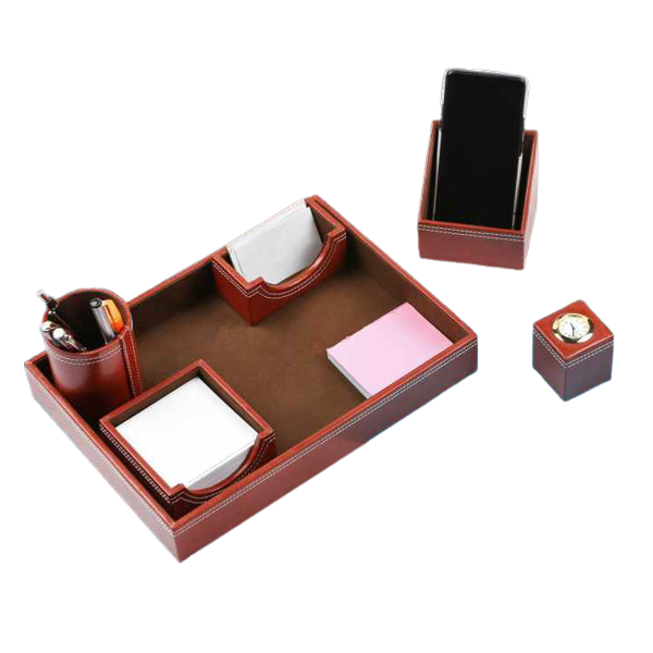 Table Top 6 PCS Set DT 15 | Brown PU Office Desk Organizer | Office Desk Organizer 6 PCS Set | Desk Organizer Manufacturers in Delhi | Desk Organizer Manufacturers India | PU MDF Desk Organizer | Imported PU Desk Organizer | Office Desk Organizer Set | Corporate Desk Organizer Set | Executive Desk Accessories | Office Desk Organizer | Promotional Desk Accessories | Desk Organizer Suppliers in Delhi | Desk Organizer Suppliers India | Desk Organizer Exporters India | Desk Organizer Wholesalers | Desk Organizer Distributors India | Corporate Desk Accessories | Executive Office Accessories | Office Table Organizer | Corporate Gift Desk Organizer | Promotional Office Accessories | Branded Desk Accessories | Custom Logo Desk Organizer | Business Promotional Gifts | Corporate Gifting Products | Desk Organizer Manufacturers India | Office Accessories Manufacturers | Premium Desk Accessories | Corporate Utility Products | B2B Promotional Products | Bulk Desk Organizer Suppliers | Wholesale Promotional Products | Modern Desk Accessories | Export Quality Desk Organizer | PU Desk Accessories | MDF Desk Accessories | Professional Desk Organizer | Office Gift Items | Corporate Branding Products | Executive Office Desk Items | Promotional Merchandise India | Desk Organizer Manufacturers Delhi | 6 PCS Desk Organizer Set | Paper Tray Desk Organizer | Pen Stand Desk Organizer | Visiting Card Stand Desk Organizer | Slip Pad Holder Desk Organizer | Paper Weight with Watch Desk Organizer | Mobile Phone Holder Desk Organizer