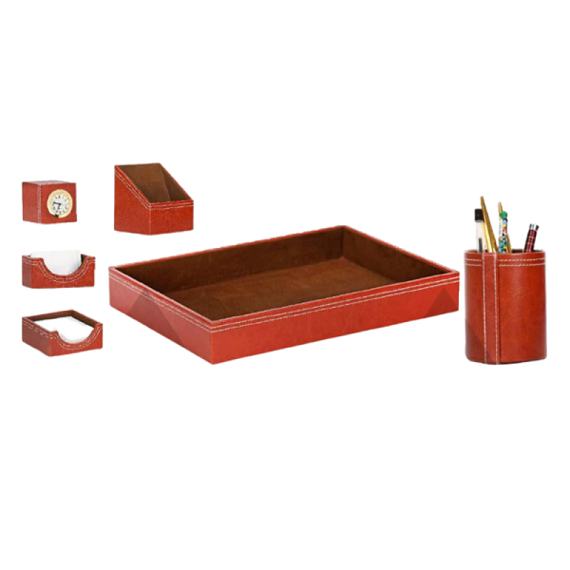 Table Top 6 PCS Set DT 15 | Brown PU Office Desk Organizer | Office Desk Organizer 6 PCS Set | Desk Organizer Manufacturers in Delhi | Desk Organizer Manufacturers India | PU MDF Desk Organizer | Imported PU Desk Organizer | Office Desk Organizer Set | Corporate Desk Organizer Set | Executive Desk Accessories | Office Desk Organizer | Promotional Desk Accessories | Desk Organizer Suppliers in Delhi | Desk Organizer Suppliers India | Desk Organizer Exporters India | Desk Organizer Wholesalers | Desk Organizer Distributors India | Corporate Desk Accessories | Executive Office Accessories | Office Table Organizer | Corporate Gift Desk Organizer | Promotional Office Accessories | Branded Desk Accessories | Custom Logo Desk Organizer | Business Promotional Gifts | Corporate Gifting Products | Desk Organizer Manufacturers India | Office Accessories Manufacturers | Premium Desk Accessories | Corporate Utility Products | B2B Promotional Products | Bulk Desk Organizer Suppliers | Wholesale Promotional Products | Modern Desk Accessories | Export Quality Desk Organizer | PU Desk Accessories | MDF Desk Accessories | Professional Desk Organizer | Office Gift Items | Corporate Branding Products | Executive Office Desk Items | Promotional Merchandise India | Desk Organizer Manufacturers Delhi | 6 PCS Desk Organizer Set | Paper Tray Desk Organizer | Pen Stand Desk Organizer | Visiting Card Stand Desk Organizer | Slip Pad Holder Desk Organizer | Paper Weight with Watch Desk Organizer | Mobile Phone Holder Desk Organizer
