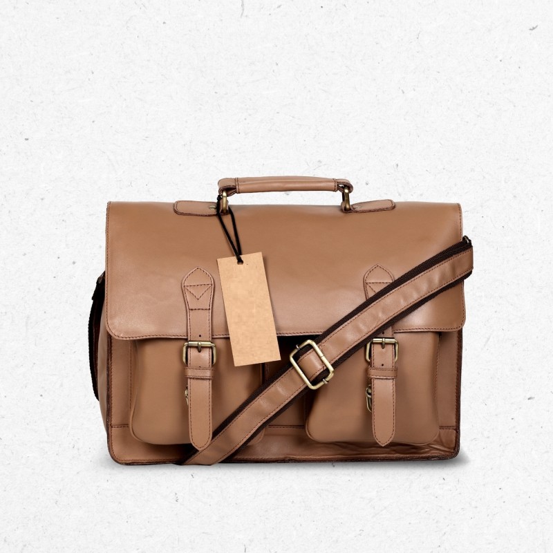 handmade leather briefcase, soft leather briefcase, laptop briefcase, unisex leather bag, beige leather briefcase, leather laptop bag, professional leather briefcase, durable leather bag, YKK zippers briefcase, detachable leather shoulder strap, leather work bag, stylish leather bag, unisex business bag, leather briefcase for men, leather briefcase for women, premium leather bag, leather accessories, business laptop briefcase, antique brass fittings leather bag, professional briefcase