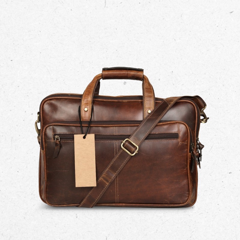 leather briefcase for men, leather laptop bag, professional leather briefcase, durable leather business bag, men’s work bag, business travel briefcase, adjustable shoulder strap leather bag, stylish men’s leather bag, premium leather briefcase, YKK zippers briefcase, business essentials bag, leather work briefcase, unisex leather business bag, vintage leather briefcase, spacious men’s leather bag