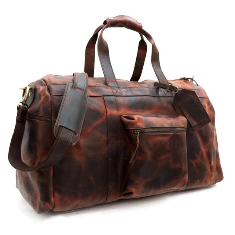 Full grain buffalo leather bag, Leather bag with brass hardware, Brown leather bag, Leather bag with cotton lining, Leather bag with external pockets, Leather bag with internal pockets, Stylish leather bag, Durable leather bag, Leather bag for travel, Leather bag for men, Leather bag for women, Premium leather bag, Versatile leather bag, Leather travel bag, Leather tote bag