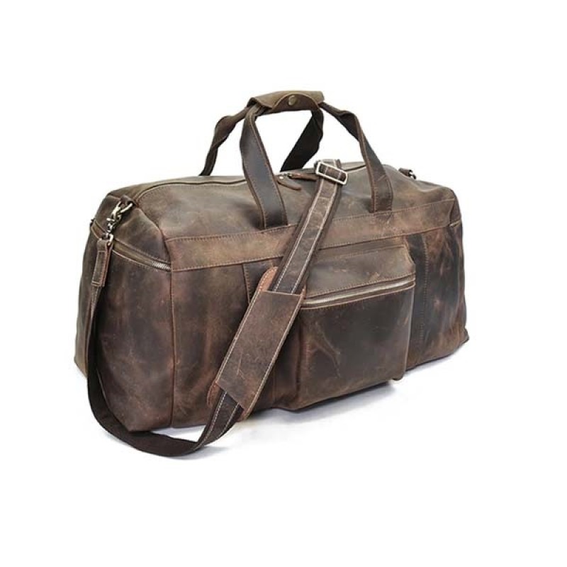 Buffalo leather bag, Full grain leather bag, Leather bag with brass buckles, YKK zipper leather bag, Spacious leather bag, Brown leather bag, Leather shoulder strap, Leather bag with external compartments, Premium leather bag, Durable leather bag, Leather bag for travel, Leather bag for men, Leather tote bag India, Brass hardware leather bag, Versatile leather bag