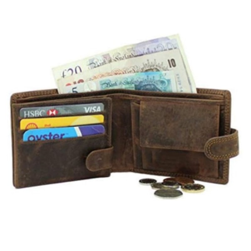 Leather wallet for men, RFID protection wallet, brown leather wallet, men’s wallets, premium leather wallet, wallet with coin pouch, wallet with ID window, genuine leather wallet, Delhi manufacturer, leather wallet supplier, leather wallet exporter, bulk order leather wallets