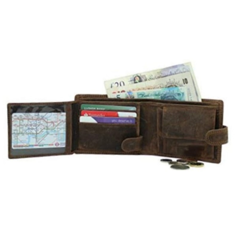 Leather wallet for men, RFID protection wallet, brown leather wallet, men’s wallets, premium leather wallet, wallet with coin pouch, wallet with ID window, genuine leather wallet, Delhi manufacturer, leather wallet supplier, leather wallet exporter, bulk order leather wallets