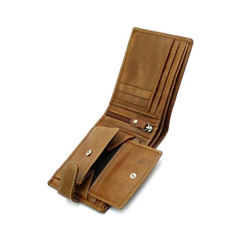 Leather wallet for men, tan leather wallet, RFID blocking wallet, bi-fold wallet, wallet with coin pocket, wallet with zipped pocket, genuine leather wallet, Delhi manufacturer, leather wallet supplier, leather wallet exporter, bulk order leather wallets