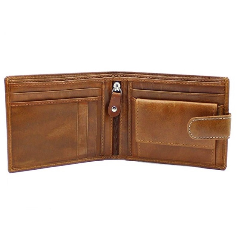 Leather wallet for men, tan leather wallet, RFID blocking wallet, bi-fold wallet, wallet with coin pocket, wallet with zipped pocket, genuine leather wallet, Delhi manufacturer, leather wallet supplier, leather wallet exporter, bulk order leather wallets