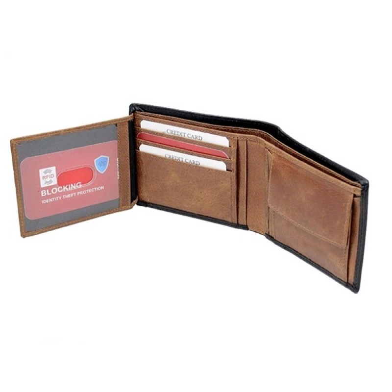 Leather wallet for men, tan leather wallet, RFID blocking wallet, genuine leather wallet, men’s wallets, soft leather wallet, wallet with coin pocket, Delhi manufacturer, leather wallet supplier, leather wallet exporter, bulk order leather wallets