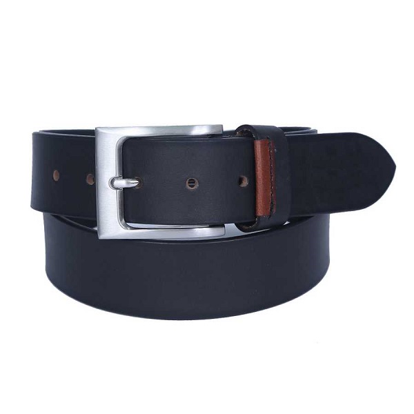 Men Casual Black Leather Belt 1128
